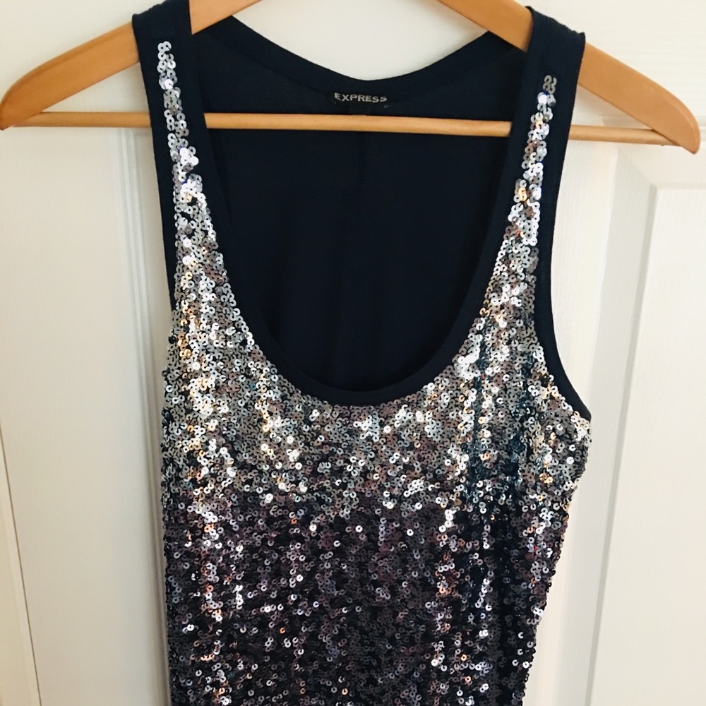 Sequined tank top